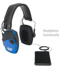 Impact Sport Electronic Earmuff With Real Blue Finish Keeps Your Hearing Safe 82 Decibel Shutoff And 22 NRR 4X Amplification