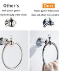 Comparison of towel rings, highlighting Chrome Towel Ring With Crystal Ball Accents, polished hand towel holder design.