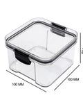 Sumgsn keyboard switch storage box, transparent plastic with black latch, 100x100x60 mm
