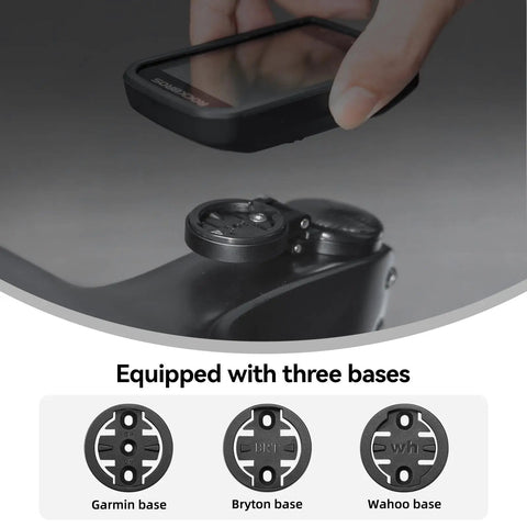 Aluminum Headset Bike Computer Mount With Centered View For A NoLook Front Dash with Garmin, Bryton, and Wahoo bases