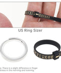 Ring Sizer Mandrel Measuring Tool Kit For Jewelry Making, adjustable finger size measuring strip and circular gauge for men and women