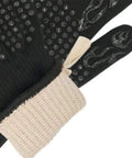 Close-up of Heavy Duty BBQ Cooking Gloves for Outdoor Grilling and Camping, heat resistant black material with silicone grip