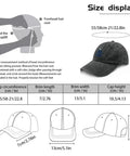 Cool Hats For Men Adjustable Caps With Ventilated Top Air Hole And Breathable Comfort Everyday Style, detailed size display chart