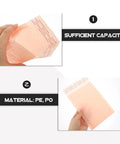 Heavy Duty Bubble Mailers 13x18 And 4 Inch Foam Padding with sufficient capacity, pink PE material shown in hand.