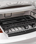 Smooth Rolling Folding Platform Trolley With Durable Steel Frame, Portable Flatbed Cart For No Sweat Household Hauling, Compact Utility Dolly For Garage Storage And Breezy Weekend Project Moving in a car trunk.