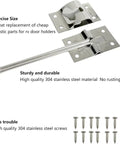 6 Inch T Entry Latch Zinc Iron Trailer Door Retainer with stainless steel screws