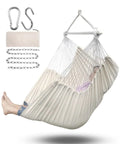 XXL Hammock Chair For Big Folks With Generous 70.9 By 47.2 Inches, 500 Lb Capacity, Heavy Duty Steel Spreader Bar, Extra Roomy Indoor Outdoor Swing Chair For Patio Bedroom And Yard displayed with accessories
