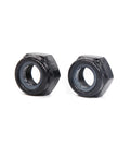 Heavy Duty 50 Pcs M3 Nylon Lock Nuts Featuring Matte Black Zinc Plated Steel Core M3 0.5mm Pitch Hex Shape No Slip Inserts.