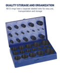 Blue 32 Sizes Metric O Ring Kit NBR Buna N Nitrile Rubber Gaskets For Automotive Plumbing And Faucet Repair, 419 Piece Assortment