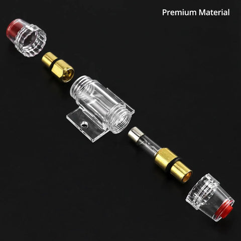 Heavy Duty Drip Proof Inline Fuse Holder With Two 60A Agu Fuses For 4 To 10 Awg Car Audio Wiring Knockout Protection for Amps Subs and Alarms. Clear casing with gold connectors.