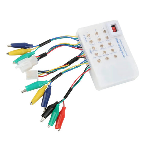 No Sweat Brushless Motor Controller Tester And Rugged Electric Vehicle Diagnostic Kit For Electric Bikes, featuring testing wires and connectors.