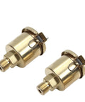 2 Pack M10x1 6ml Oil Cup Cap For Lathe Machine Oil Dispenser Copper Plated On Iron Gold Tone Replacement Oiler Cap Set