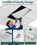 Installation guide for 12 Pack 2x4 LED Flat Panel Light With 3CCT Dimmable 0 To 10V And 3 Wattage Options 30W 35W Or 45W ceiling fixture.