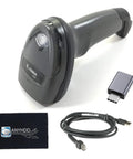 Handheld 2D Barcode Scanner Kit With USB Cable And USB A To USB C Adapter Cleaning Cloth Wired Standard Range Imager Black For Retail Stores Boutiques And Kiosks Easy Plug And Play Durable All Day Use