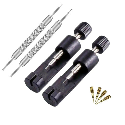 All In One Watch Link Removal Kit With Two Link Pliers Pin Remover Replacement Pins And Extractors For Easy Band Sizing And Bracelet Adjustment