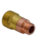 Stubby Pro Grade Gas Lens TIG Torch Consumables Kit For WP17 WP18 WP26 copper collet body showing threaded connector