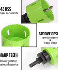 Features of 18 Piece Bi Metal Hole Saw Kit with Beefy Cutters and Carrying Case for Metal Wood Plastic and Drywall Ideal For Cornhole Boards And Diy Projects For Fast Clean Cuts