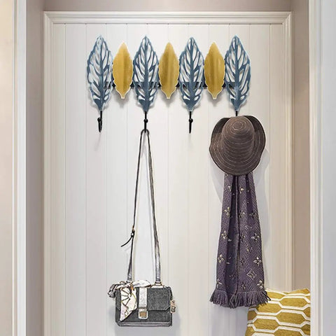 Wall Mounted Coat Rack With Slick Multi Hooks Sweet Creative Entryway Organizer For Jackets Handbags And Keys No Sweat Top Rated Heavy Duty Hallway Hanger displaying bags, a hat, and a scarf.