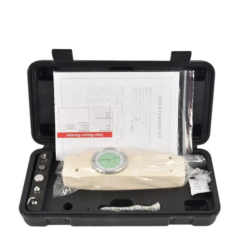 Push Pull Force Meter Analog Gauge For Precise 10N To 500N Force Testing Handy Dynamometer in carrying case with accessories