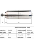 Smooth Operator 4.5kw Er20 Water Cooled Spindle Motor For Cnc Milling Machine Killer Liquid Cooling System dimensions and specifications preview.