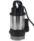 Stallion Grade Stainless Steel Brushless Submersible Pump 24V 440W with black casing and stainless steel body for yard and farm use.