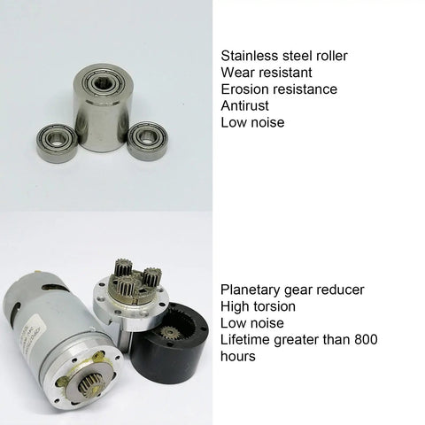 Chiciris 3000Ml Peristaltic Pump Dc24V High Flow Liquid Transfer Metering Unit. Robust All Metal Build For Syrup, Beverage Filling & Lab Use. Reliable Performance With Max Output Surge Up To 3500Ml Min For Industrial And Small Device Applications. Heavy
