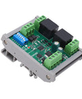 Pro Grade RS485 Relay Module Two Channel Industrial Reset Controller Board With TvS Protection PLC Automation DC 12V side view