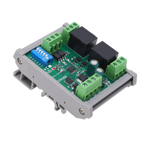 Pro Grade RS485 Relay Module Two Channel Industrial Reset Controller Board With TvS Protection PLC Automation DC 12V side view