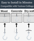 Heavy Duty Ceiling Hooks Set With Hardware For Hanging Plants And Decor Cavity Wall Fixings Easy Installation Each Hook Supports Up To 30 Lbs