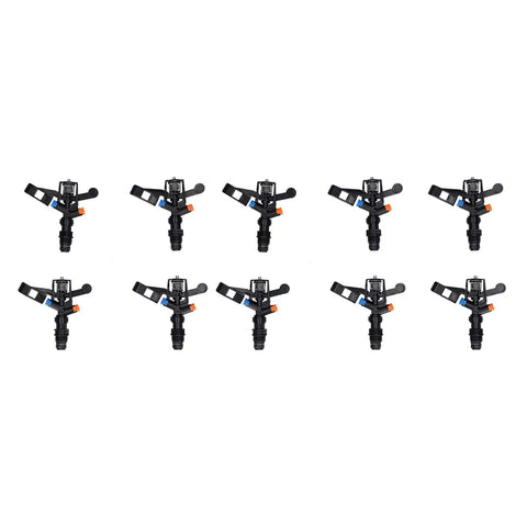 10 Pack One Half Inch Male Thread 360 Degree Sprinkler Heads For Lawn Garden Irrigation displayed on a white background