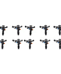 10 Pack Garden Sprinkler Heads With 360 Degree Rotating Lawn Watering System G1/2 Male Thread Durable Plastic For Even Water Distribution
