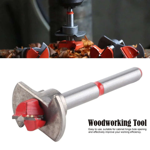 Pocket hole jig woodworking tool with red guides and metal shaft, 15mm positioning locator