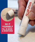 Close-up of Wood Repair Wax Pens Set With Ten Blendable Colors For Hardwood Floors Cabinets And Furniture No Tools Needed Mess Free Fast Fix That Blends Perfectly And Lasts Long DIY Friendly used on surface
