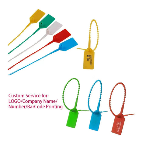 200 Pieces Nylon Cable Ties With Self Locking Security Seals For Cargo Handling Postal Jobs And Storage Marking Tasks In Assorted Bright Colors