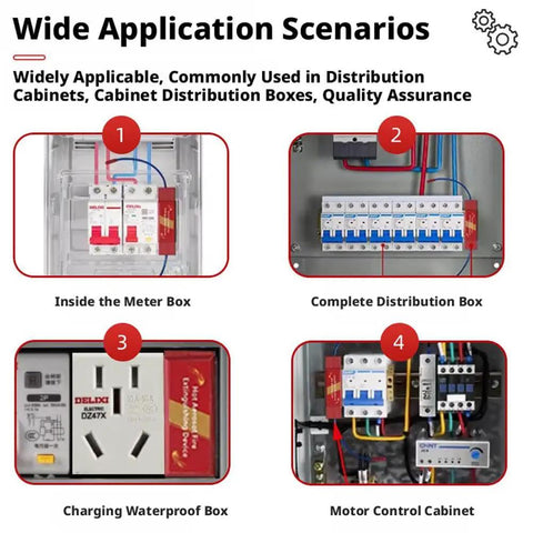 Dead Simple Automatic Fire Extinguisher With Dual Nozzles And Heat Aerosol Suppression Kicks In At 170 Degrees C Din Rail Mounts Snugly Inside Electrical Cabinets EV Charging Stations 20 Gram Pack application scenario in various electrical installations.