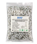 1000 Pcs Insulated Copper Wire Ferrules And Crimp Connectors, 20 AWG 0.75mm2, White Cord End Terminals Tin Plated, bag of white PVC cord end terminals