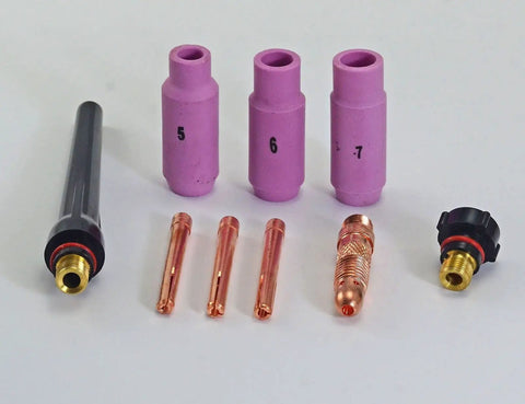 Components of Water Cooled 350 Amp TIG Welding Torch Kit With Beefy Head And Flexible Gas Valve 25 Foot Cable System CK35 50 Connector 2 Pin