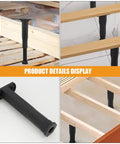 Four Piece Adjustable Furniture Leg Set For Beds And Dining Tables Heavy Duty Steel And Plastic Feet Easy To Disassemble
