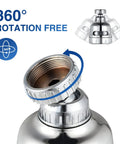 Close-up of 360 Degree Rotating Faucet Aerator Attachment with 3 Mode Spray Chrome Plated showcasing rotation capability.