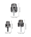 ABOOFAN 3 Pc Pipe Threader Tool Kit, heavy-duty steel cutters, sizes shown in inches for plumbing and electrical projects