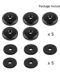 Image of Quarter Inch Female Thumb Nuts With Rubber Pads, Five Pack Thumb Wheel Lock Nut Adapters, Anti Slip Rubber Washers, rust-resistant aluminum alloy, with 1/4-inch screw hole for attaching the camera to a tripod.