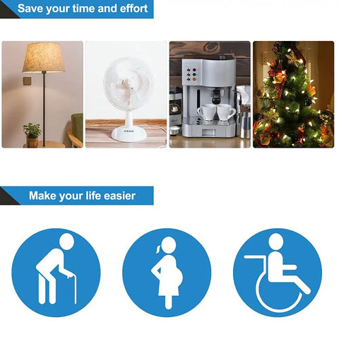 Remote Control Outlet Wireless Wall Switch With 2 Side Outlets No Wiring Remote Outlet Switch and uses for lamps, fans, coffee makers