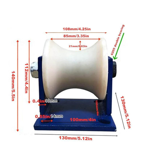 Heavy Duty U Groove Casters For Sliding Doors With Mounting Plate And Steel Inverted Truck Hardware Nylon Wheels Durable Track Rollers For Industrial Doors And Machinery Compatible With 80mm 90mm And 100mm Door Tracks