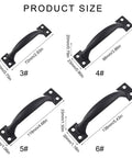 Bow Shaped Gate Handles Set Of Four Metal Pulls For Wardrobes Cupboards Fences Garage Doors And Cabinets Easy Install Furniture Knobs