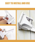 16 Pack Cabinet Locks For Childproofing Cabinets And Drawers Easy Install ABS Material White Kidproof Safety Locks