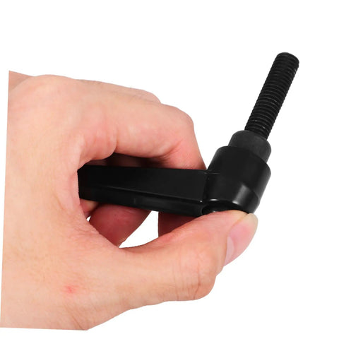 4 Pack Alloy Clamping Lever Handles With Quick Release, black alloy lever handle with threaded screw grip held in hand
