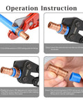 Operation steps for using PEX Crimp Ring Removal Tool For 1/2 Inch 3/4 Inch 1 Inch F1807 Copper Rings Decrimping Tool