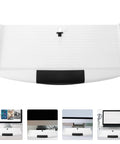 Under Desk Keyboard Tray With Smooth Sliding Drawer And Ergonomic Mount Rock Solid Polypropylene design top view with black grip.