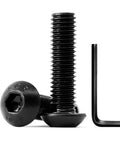 Built Tough As Nails M8 Button Head Socket Screws 45Mm X 1.25 Pitch 10.9 Alloy Steel Black Oxide full thread with hex key.
