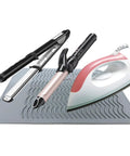 Heavy Duty Heat Resistant Mat For Curling Irons And Hair Styling Tools 11 Inch By 7.5 Inch Silicone Counter Pad with hot tools